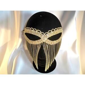 Harem mask, gold rhinestone mask  costume masquerade cosplay Halloween mask